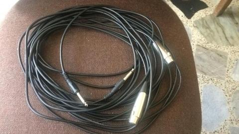 2 Cables Xlr Hembra a Plug 6 Metros