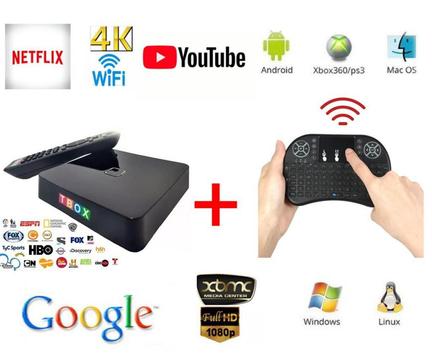 Combo TV BOX convertidor a Smart TV Minitecladomouse Nuevos, Originales, Garantizados