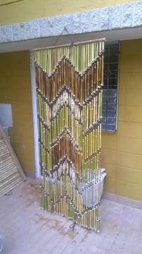 cortinas de bambú, guadua, artesanal, separador ambiente, biombo , paraban
