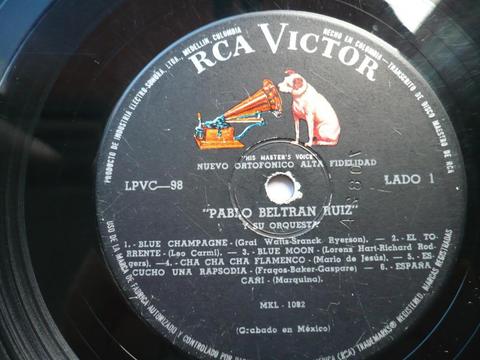 Disco Acetato Vinilo LP Pablo Beltrán Ruíz autotitulado