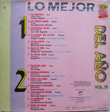 Lo Mejor del Año Vol 15 1989 LP Vinilo Acetato
