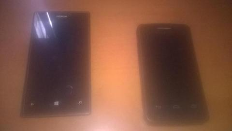 Nokia 520 y alcatel one touch 4007a pop para repuestos