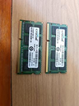 RAM CRUCIAL PARA PORTATIL 8GB DDR3