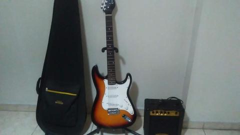 Combo, Guitarra electrica y amplificador 8 v Tom grasso