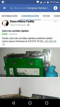 Carro para Comidas Rapidas