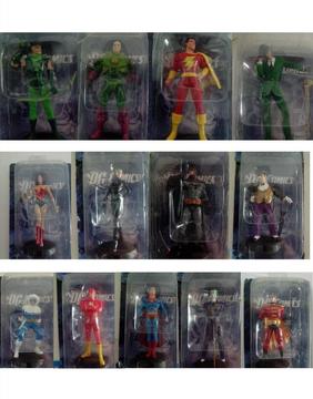 Lote De 13 Figuras De La Colección De El Tiempo Dc Comics, Liga De La Justicia, Batman, Superman, Flash, Guasón, Etc