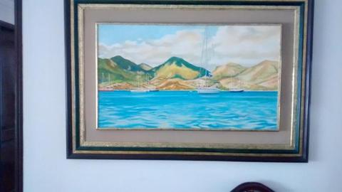 Pintura original Paisaje Isla de San Martin