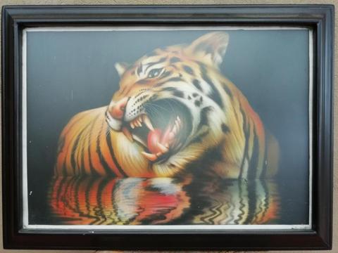 Tigre en aerografía venta de dibujo artístico