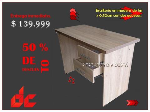 SÚPER PROMOCIÓN: Escritorio en madera