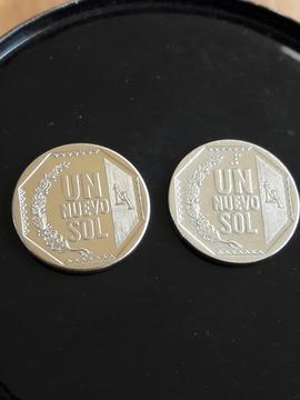 Vendo 2 Monedas de Un Nuevo Sol Años