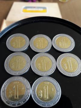 Vendo 8 Monedas de 1 Estados Mexicanos