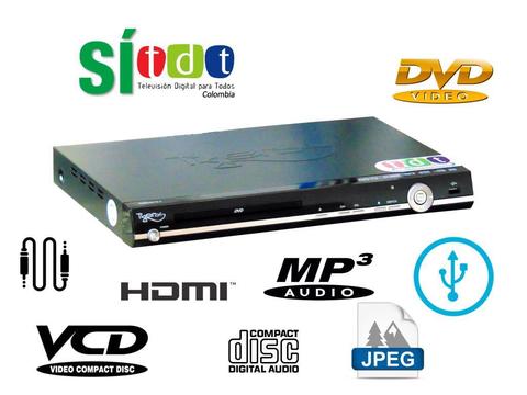 Dvd con TDT Full HD, USB, CD, MP3, HDMI, Pantalla LED, Lente Samsung, Nuevos, Originales, Garantizados