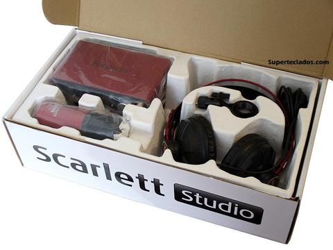 FOCUSRITE Scarlett Studio sistema para grabación, interface audífonos y micrófono