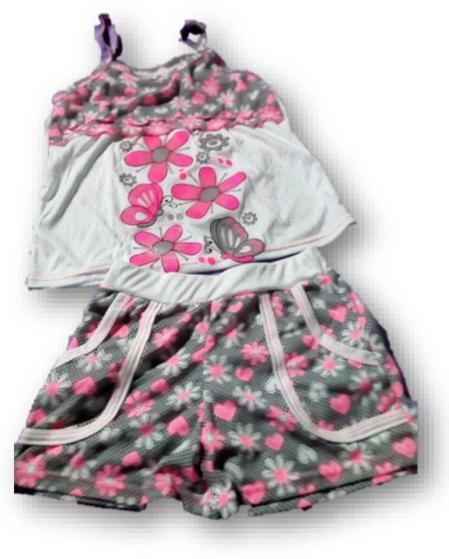 Pijama short para dama Flores Talla L