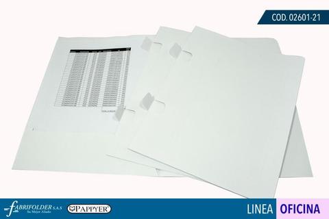 Carpeta de Presentacion Blanca paqueteX50 Unidades
