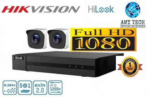 Kit Hikvision Hilook Dvr 1080p 4 Ch 2 Cámaras Seguridad