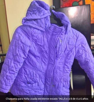 Chaqueta para Niña usada excelente estado TALLA 6 a 8 de 4 a 6 años