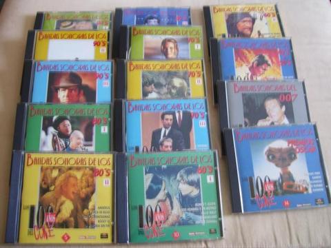 LOS CIEN AÑOS DEL CINE BANDAS SONORAS   14 Discos Originales 40'S, 50'S, 60`S, 70'S, 80'S, 90'S