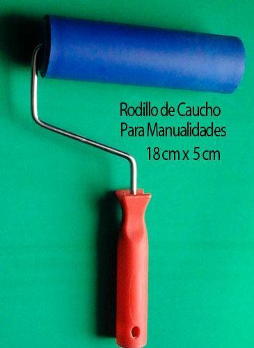Rodillo Liso de Caucho Soporte metálico para pasta y Grabar Aluminio