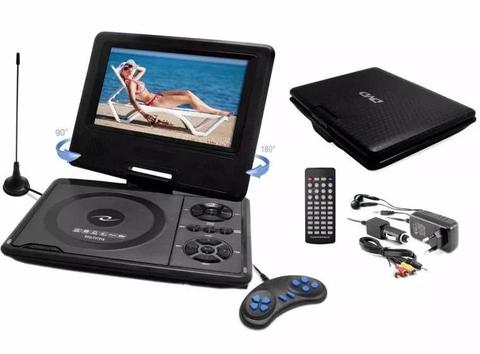 Envio Gratis Reproductor De DVD Portátil De 9 Pulgadas Con Puerto De USB Y SD Tv y FM Pantalla Giratoria
