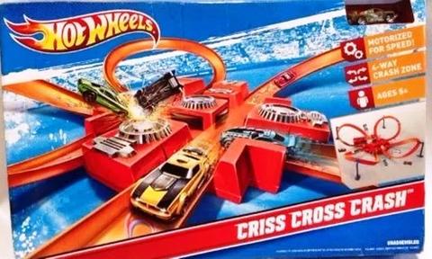 Hot Wheels Set Criss Cross Track Crash
