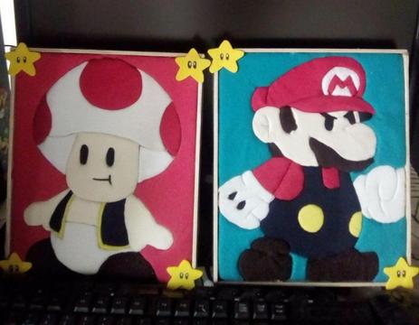 Cuadros de Mario y Toad