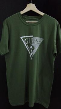 Camiseta GUESS Verde pino Made In Colombia 100 Algodón