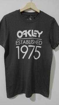 Camiseta OAKLEY Gris ratón Made In Colombia 100 Algodón