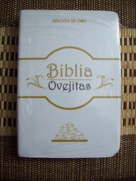 BIBLIA OVEJITAS EDICION DE ORO RVR60 BLANCO