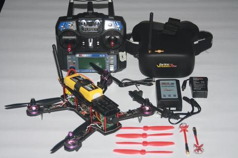 Drone de Carreras Profesional QAV 250 Completo Gafas FPV Control Bateria Cargador Armado Configurado,SOMOS RC EXTREMO