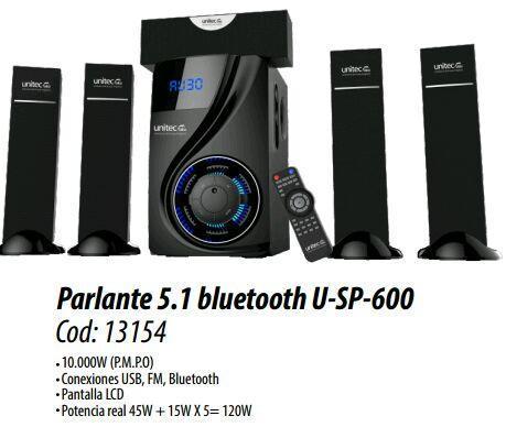 Unitec Parlante Mini Componente Bluetooth 5.1 USP600
