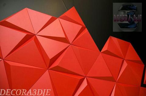 Panel 3d Pared Triangular 34 Cm