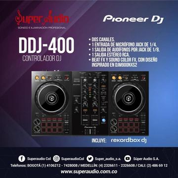 PIONEER DJ CONTROLADOR DDJ400 REKORDBOX