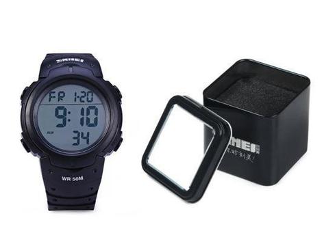 Skmei 1068 multifuncional LED reloj militar alarma cronómetro resistente al agua