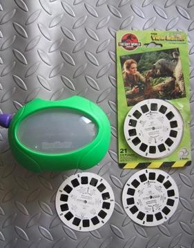 Antiguo Visor Estereoscopio Viewmaster Jurassic Park Usad 3d