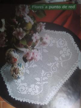Tapete Hexagonal Crochet con Rosas