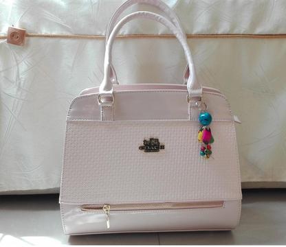 Bolso cartera para dama elegante color palo de rosa