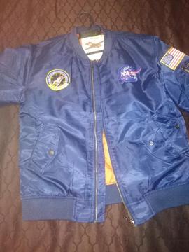 Chaqueta Bomper Talla L Importada Azul