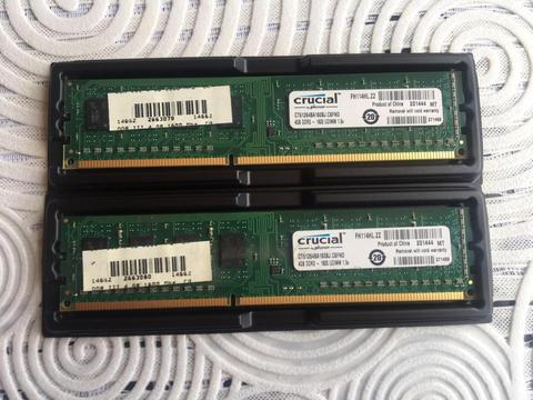 Memoria Ram 8gb DDR3 2x4gb