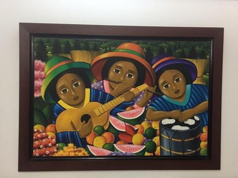 Original Oleo sobre lienzo firmado maestro Franco Ponce Viveros enmarcado
