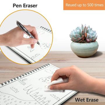 Reusable Wirebound Smart Notebook Everlasting Dry Wet Erasable Writing Storage Pilot FriXion Pen incluido 6.9''X9.8''B5