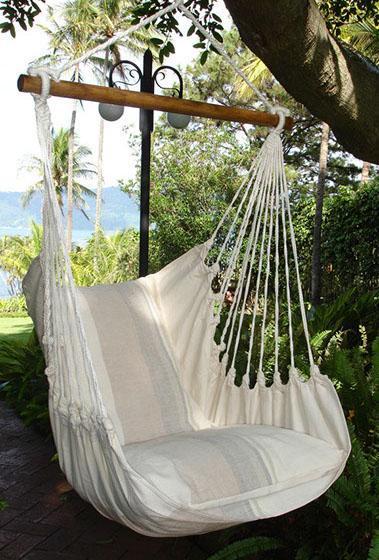 silla hamaca macrame algodon artesanal relajante colgante columpio para descanso