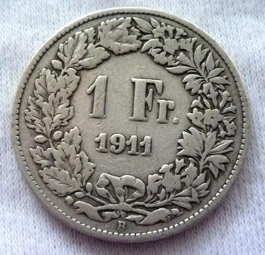 Moneda de Plata de Suiza de 1911