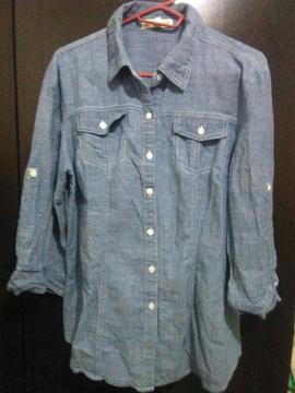 Camisa en Indigo Delgado Talla M