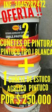 Oferta Pintura Tipo I Mas Estuco Acrlico