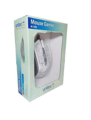 Mouse Gamer Unitec M1709 800/1200 DPI 4 Botones Ergónomico nuevo precio fijo