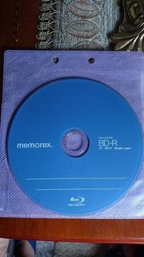 Disco Blu ray BD R 25gb $14.990 Memorex 4x Escritura Super Precio!!!...NO CAMBIOS!!!