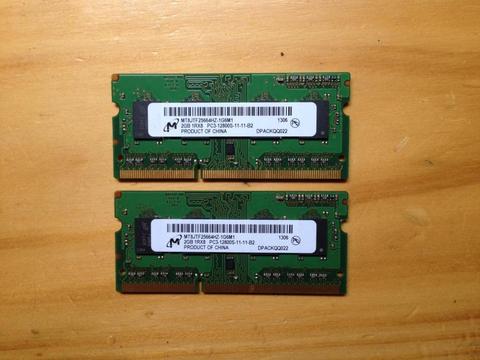 Memoria Ram Ddr3 4gb 2 X 2gb Mac o Pc