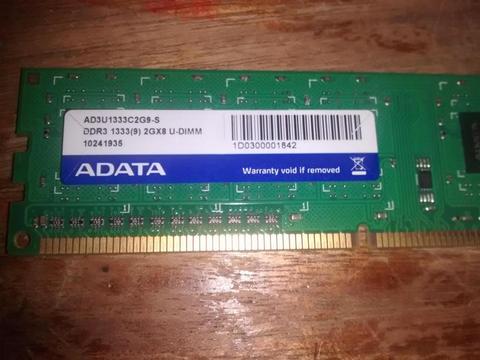 Memoria Ram 2GB DDR3 1330