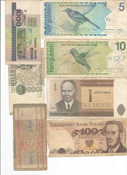 Vendo colección de billetes antiguos internacionales